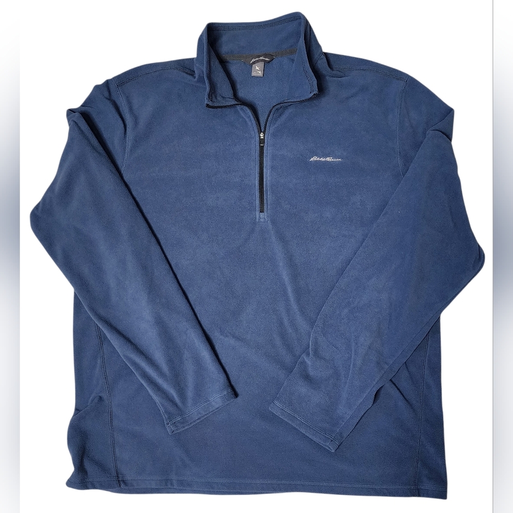 Eddie Bauer XLT Blue 1/4 Zip Fleece Pullover Extra Large Tall